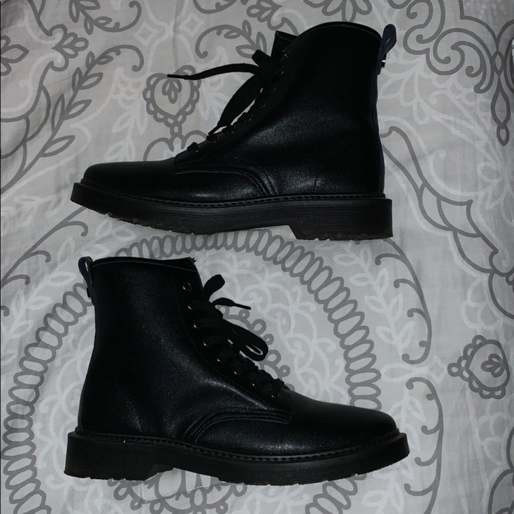 Steve Madden Leather Combat Boots